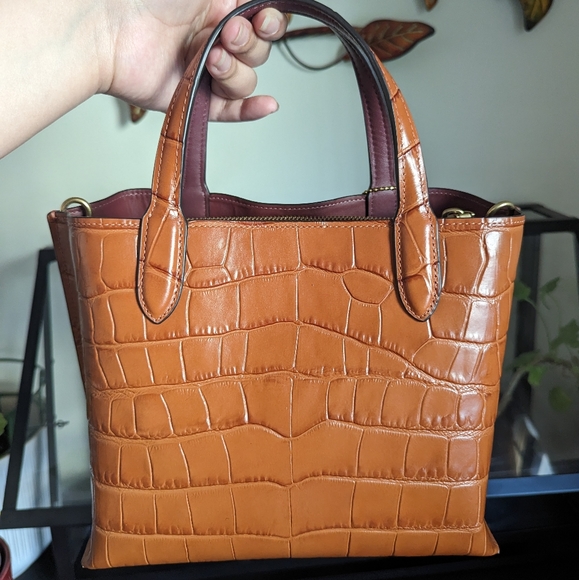 SOLD CGR- Coach Willow Tote - Croc Ginger - Picture 2 of 5